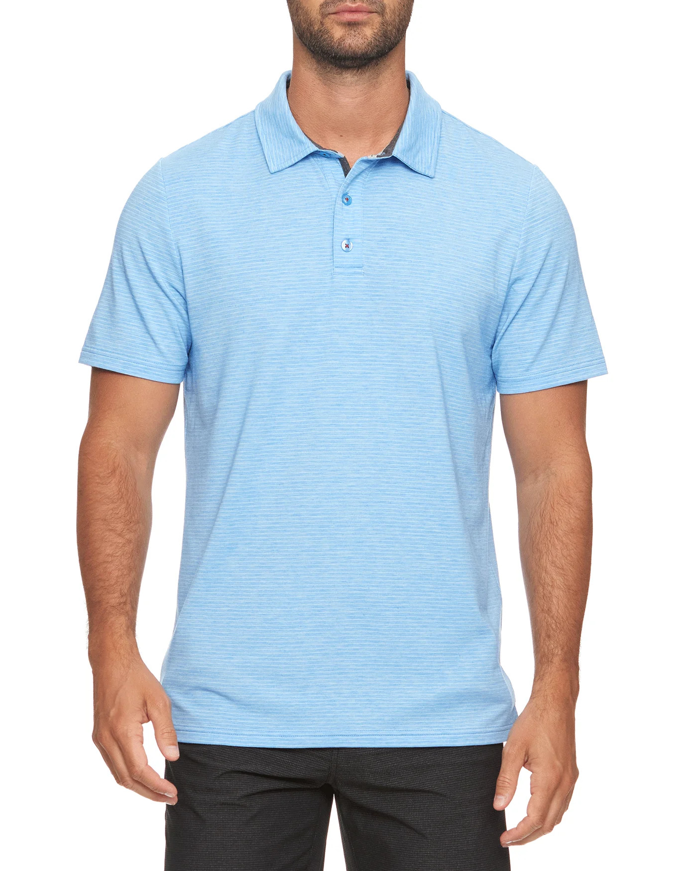 BROOKLINE STRIPED PERFORMANCE POLO | Flag & Anthem