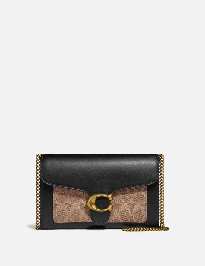 tabby chain clutch in colorblock signature canvas | Coach (US)