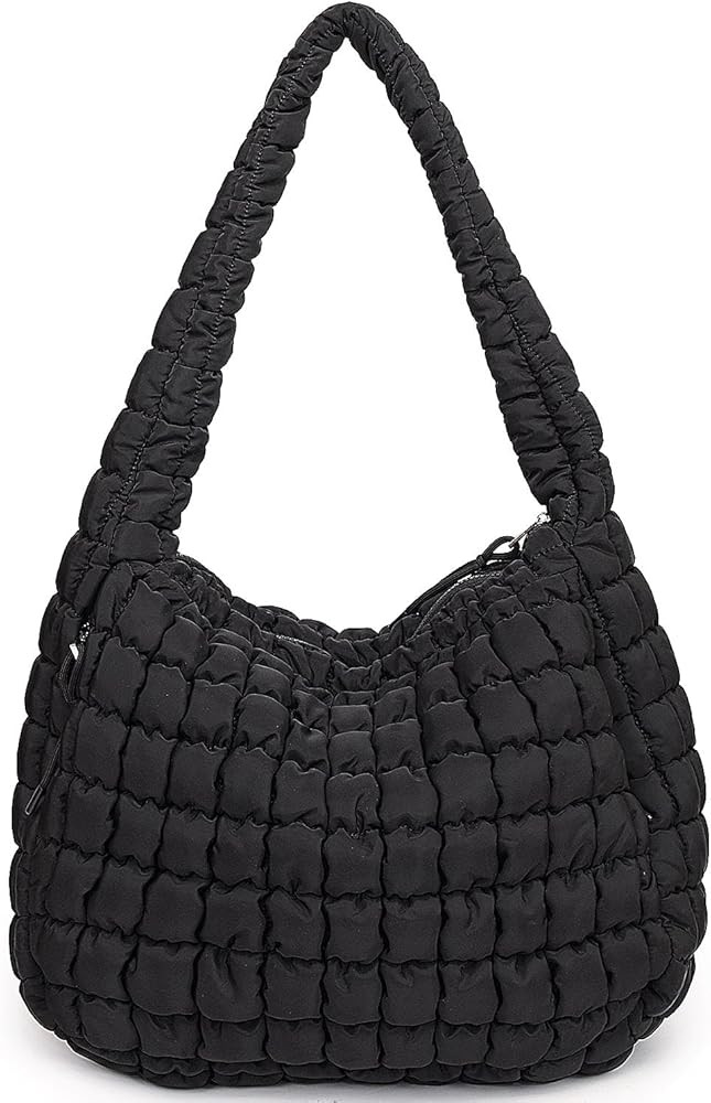 Puffer Tote, Quilted Puffer Hobo Bag, Lightweight Puffy Quilted Shoulder Bag for Work, Gym, Trave... | Amazon (US)