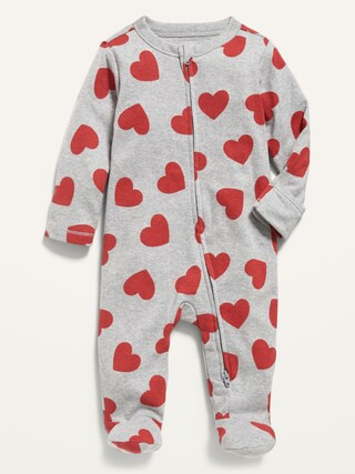 Unisex Holiday-Print Footed One-Piece for Baby | Old Navy (US)