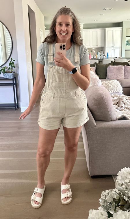 These overalls are going to be a summer staple for me. Wearing a large for extra torso length  

ANRABESS Womens Overalls Shorts Denim Romper 2024 Summer Loose Fit Adjustable Strap Jean Jumpsuit Shortalls Bib Overall

#LTKOver40 #LTKShoeCrush #LTKMidsize
