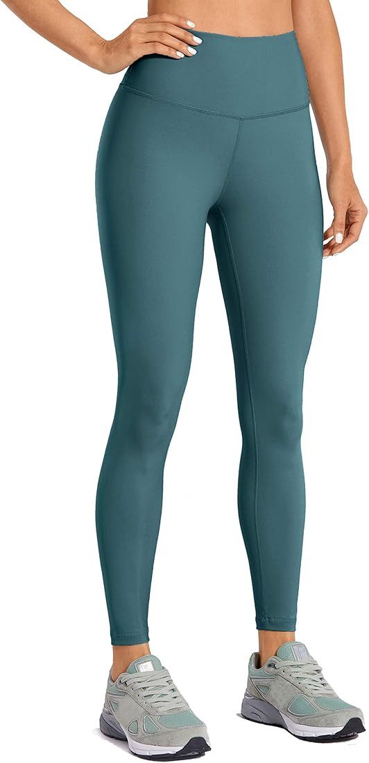 CRZ YOGA Women's Hugged Feeling Compression Leggings 25 Inches - Thick High Waisted Tummy Control... | Amazon (US)