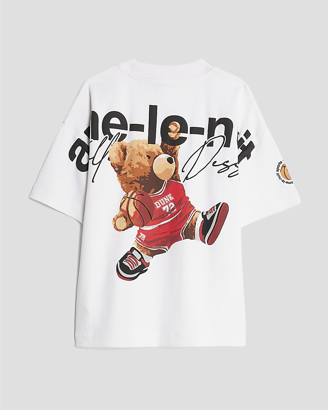 Boys White Ame Le Nuit Bear Baller T-Shirt | River Island UK & IE