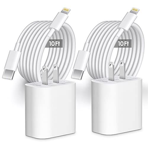 iPhone Charger 10 Ft [MFi Certified] 20W USB C Charger with 10-Foot-Long Charger Parallel Cable F... | Amazon (US)