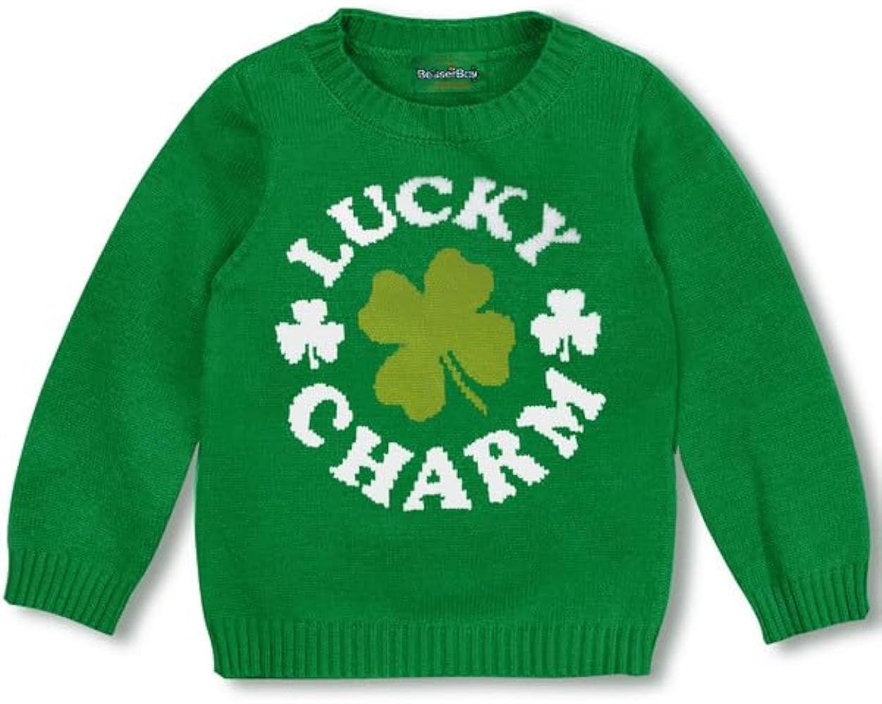 BesserBay Unisex Toddler Irish Clover St. Patrick's Day Knitted Pullover Sweater 6M-6Y | Amazon (US)
