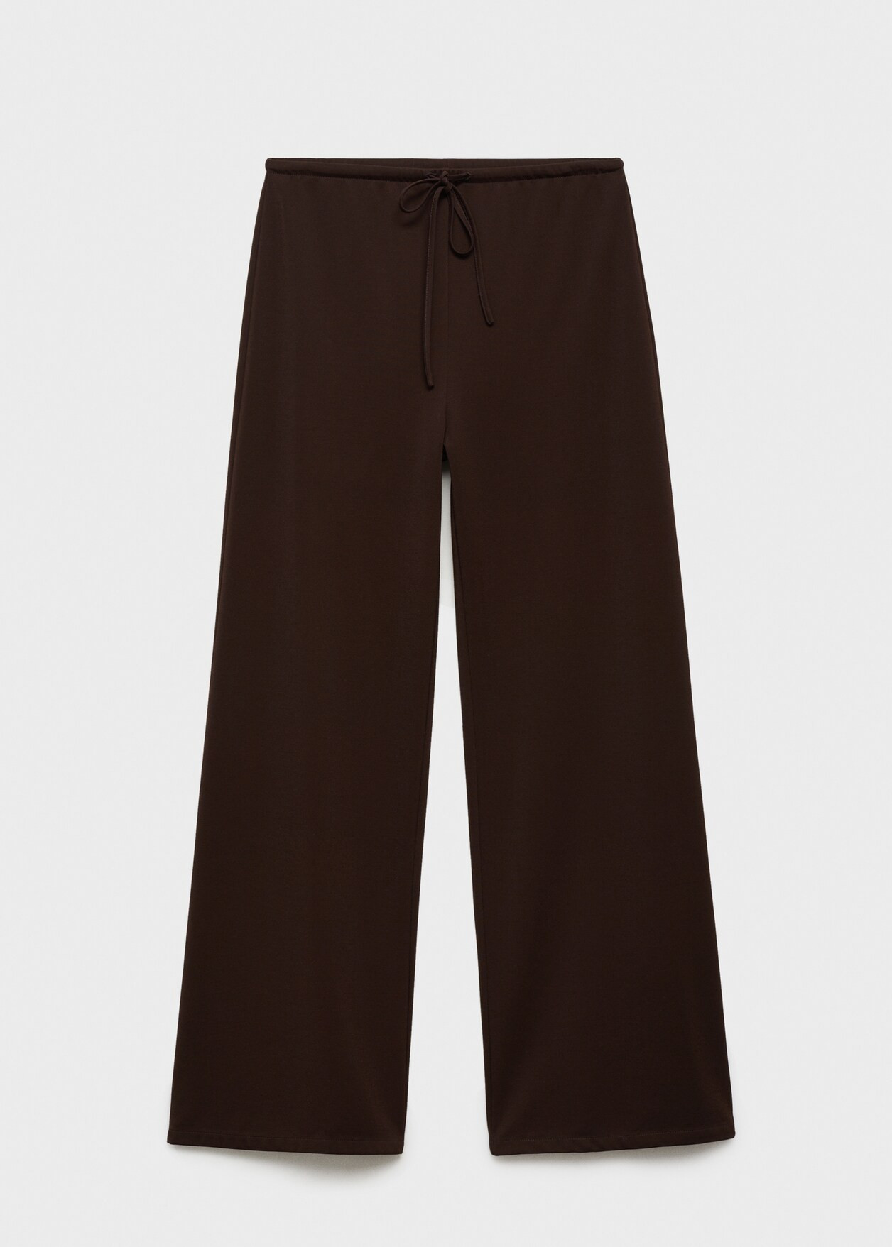 Wideleg trousers with elastic waist - Women | MANGO USA | Mango (US/MX/AU)