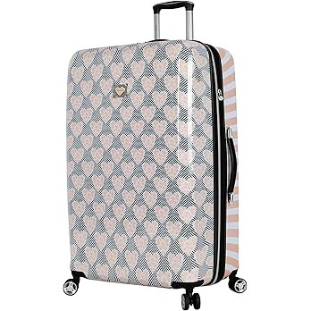 Betsey Johnson 30 Inch Checked Luggage Collection - Expandable Scratch Resistant (ABS + PC) Hards... | Amazon (US)
