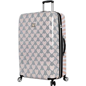 Betsey Johnson 30 Inch Checked Luggage Collection - Expandable Scratch Resistant (ABS + PC) Hards... | Amazon (US)