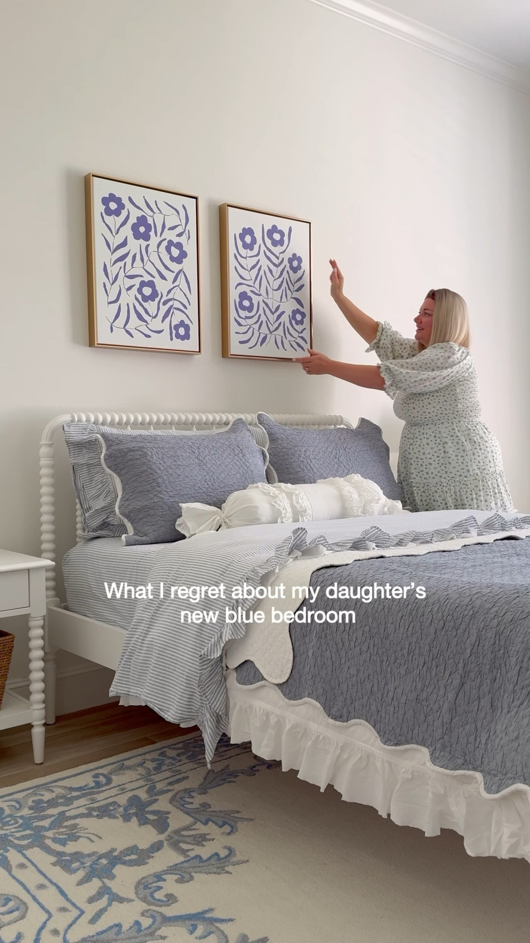 Nothing! I have zero regrets about transforming my daughter's bedroom into a dreamy blue haven, and the stunning artwork from @minted is the cherry on top! 🎨💙 Minted's selection truly has something for every room style. These pieces add the perfect touch of vintage charm to her modern room. 
👉🏼 Use my code KRISTENART for 10% off Minted Art + 15% off Minted stationery and gifts. *Exclusions apply. #Minted #RoomMakeover #artwork #bedroomdecor

#LTKKids #LTKHome #LTKFamily
