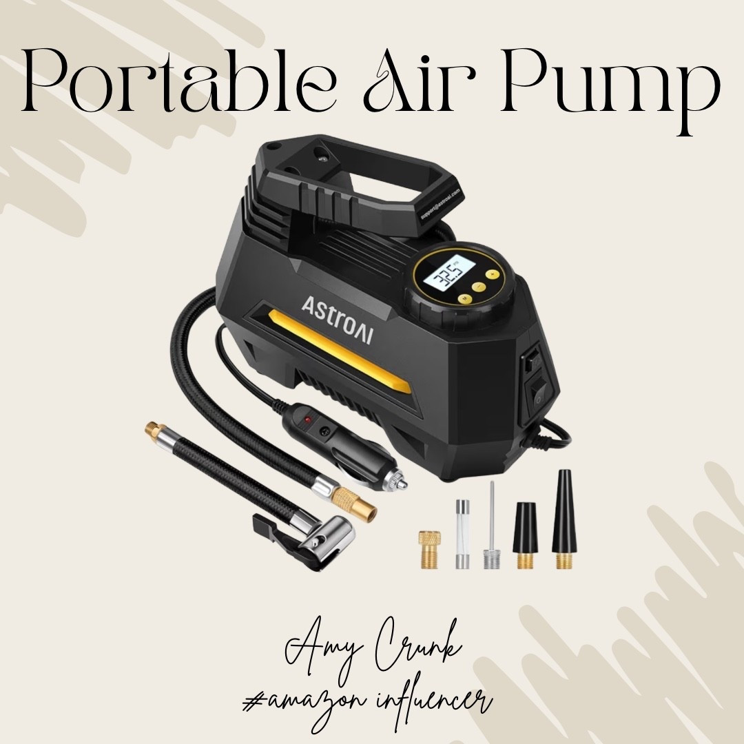 Tire Inflator Portable Air Compressor 
✨33% off
✨Air Pump for Tires
✨8Ft Cord-12V DC-Powered
✨Auto Pump with Digital Pressure Gauge
✨Emergency LED Light 
✨I personally own this and it works like a charm

#LTKFindsUnder50 #LTKTravel #LTKSaleAlert