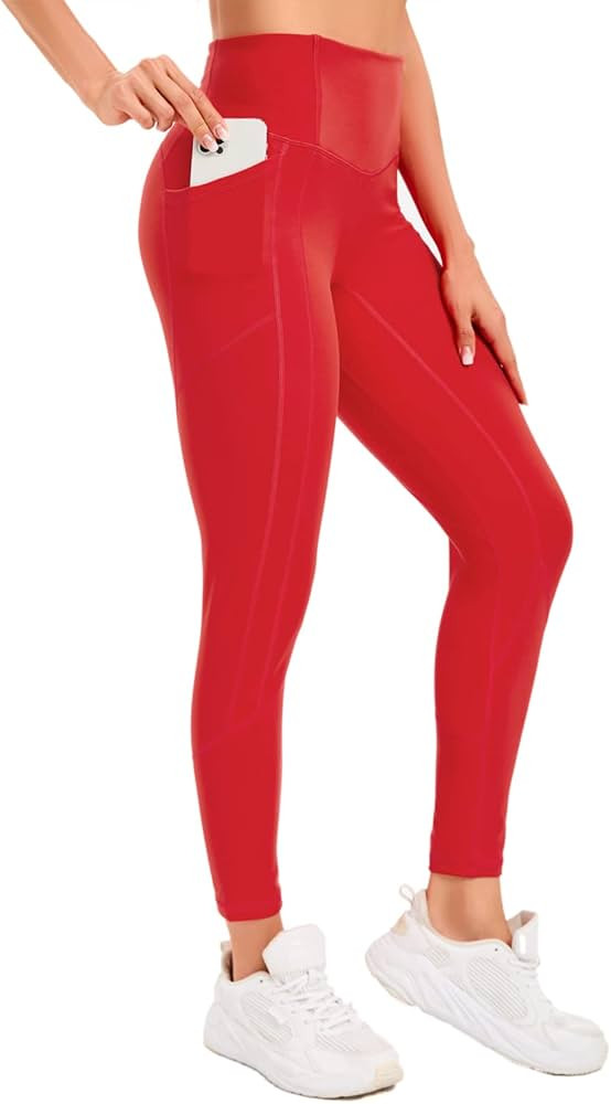 Zelack High Waisted Lounge Legging for Women Workout Leggings Buttery Soft Yoga Pants with Pockets | Amazon (US)