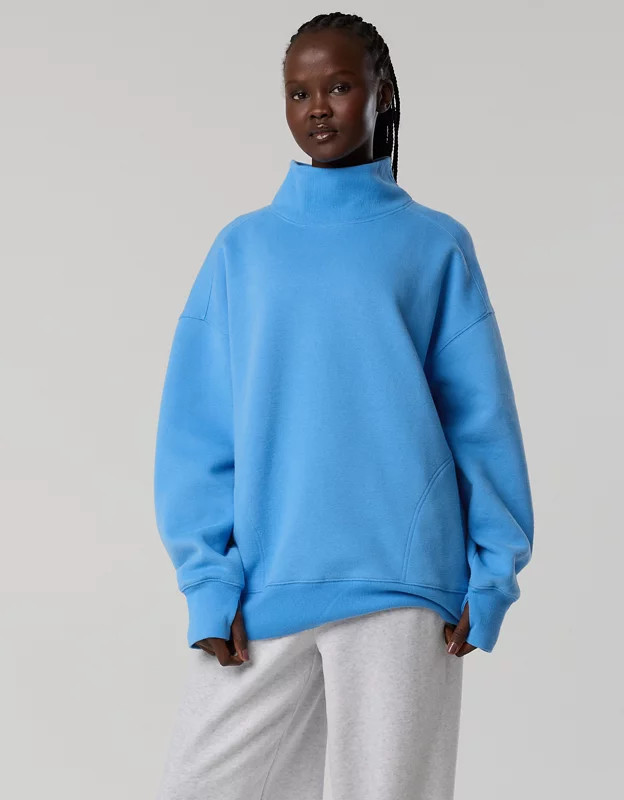 OFFLINE By Aerie Cloud Fleece Oversized Mockneck Sweatshirt | Aerie