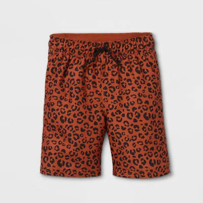 Boys' Animal Print Swim Trunks - Cat & Jack™ Brown | Target