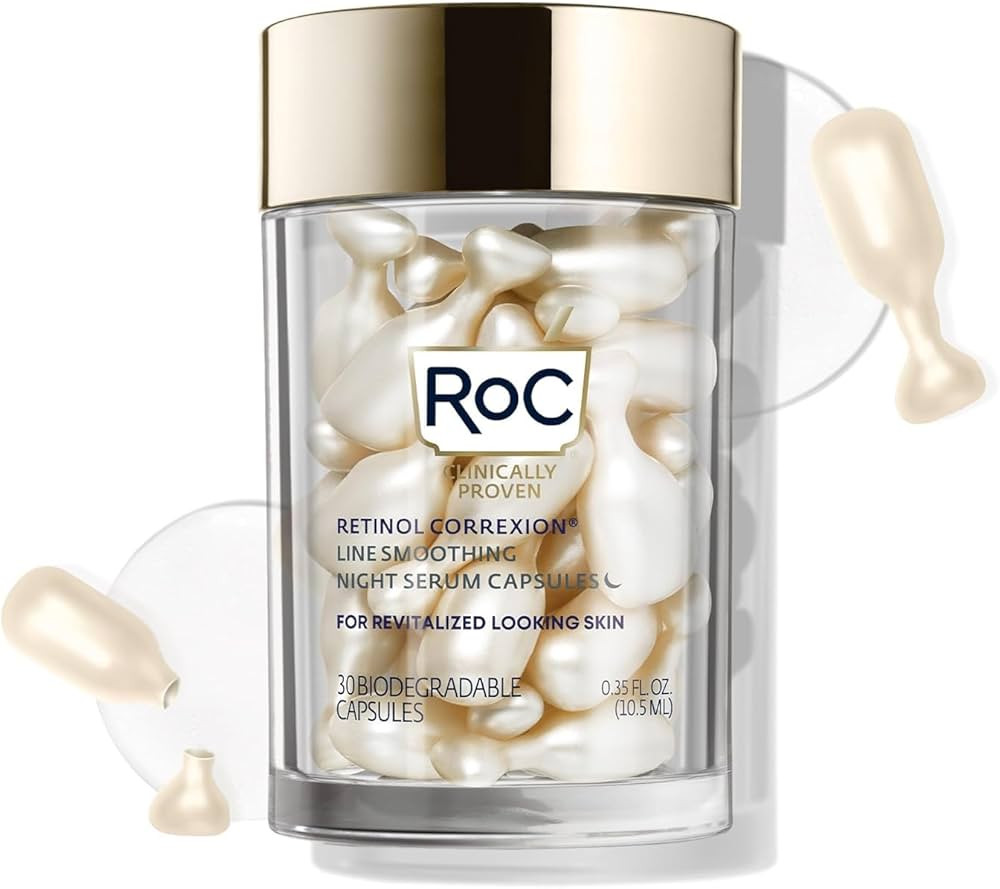RoC Retinol Correxion Anti-Aging Wrinkle Night Serum, Retinol Serum for Face, Daily Treatment for... | Amazon (US)