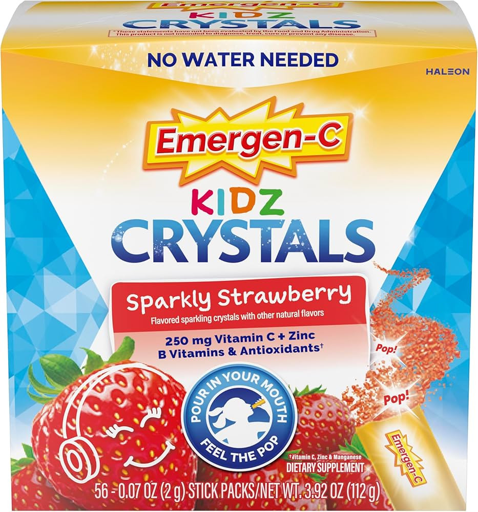 Emergen-C Kidz Crystals, On-the-Go Emergen-C Immune Support Supplement with Vitamin C, B Vitamins... | Amazon (US)