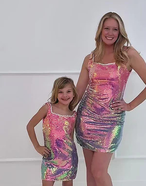 Sunset Ombre Shimmer Dress | Lola + The Boys