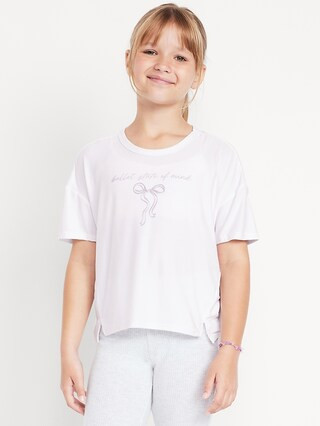 CloudMotion Cropped Graphic Performance T-Shirt for Girls | Old Navy (US)