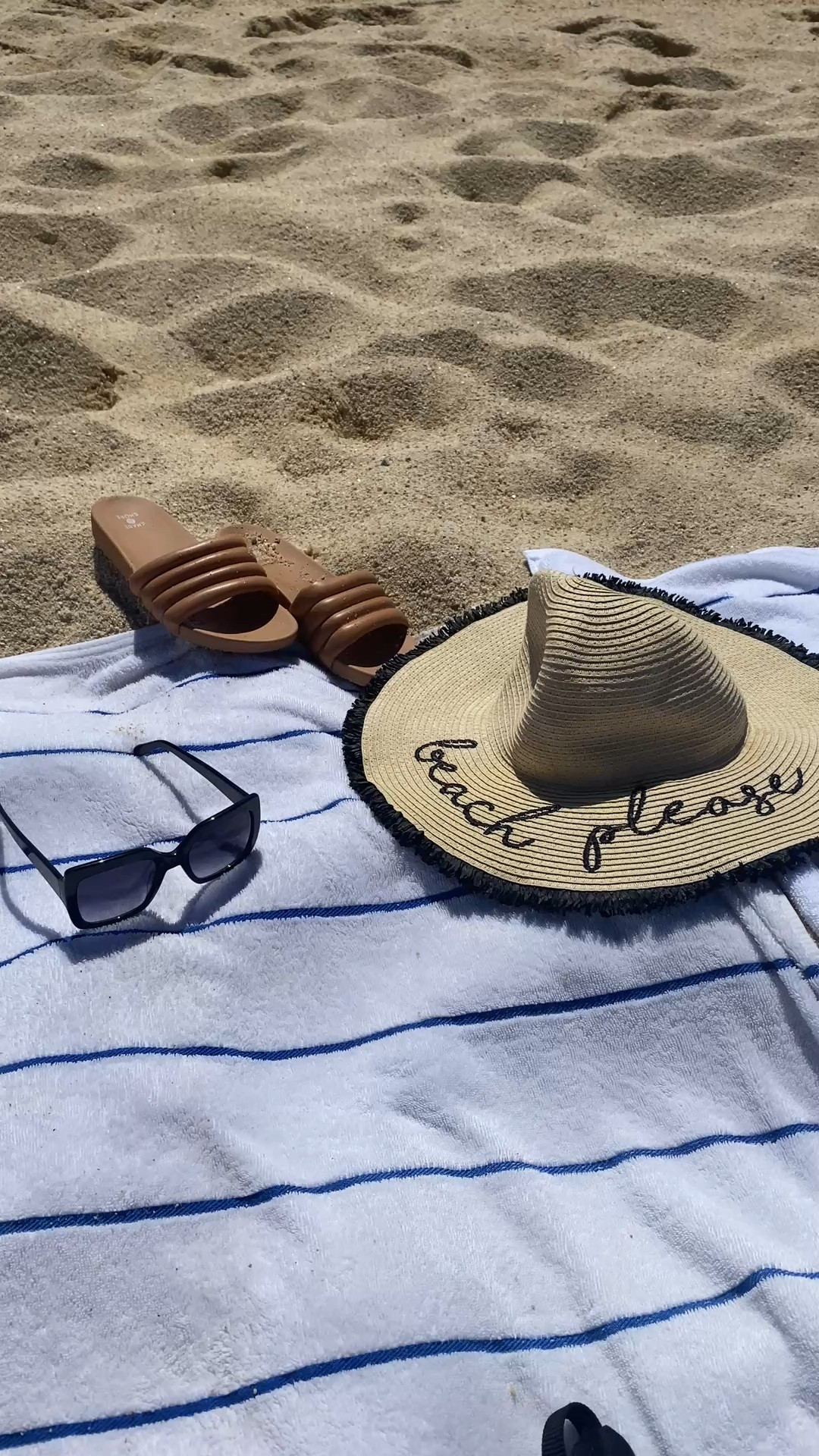 Sounds of the waves at the beach are so relaxing. #sunsafestyle #beachready #vacationmode #vacationaccessories #towelandshades #beachstyle #LTKsummer #suncare #beachessentials #strawhat #beachplease #sandals #beachhat #burberry #sunglasses 

#LTKSeasonal #LTKOver40 #LTKTravel