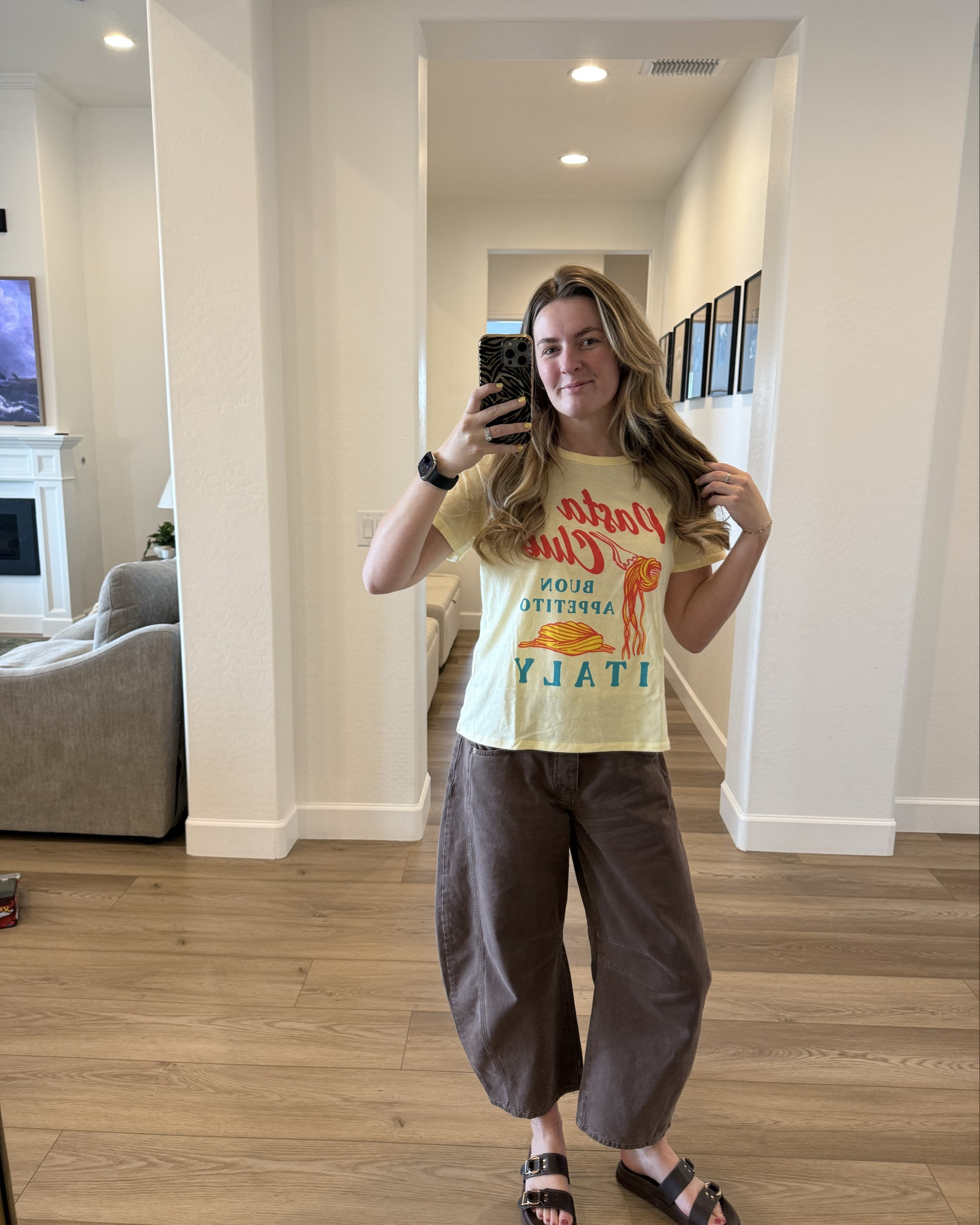 Sometimes the $6 tee shirts from Walmart just hit! This bright colored pasta shirt caught my eye!! I'm wearing an XL- I think it's a youth shirt because it's 16-18?? My pants are sold out at Free People, We The Free Good Luck mid rise barrel jeans! 

#LTKmomlife #LTKootd #LTKdayinmylife