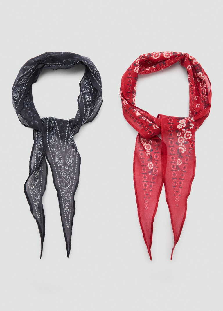Pack of 2 bandanas  - Woman | MANGO United Kingdom | MANGO (UK)