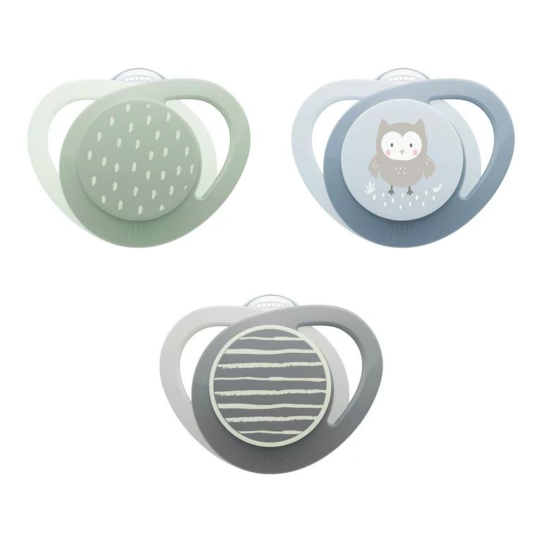 NUK Orthodontic Pacifier, Neutral, 0-6 Months, 3-Pack Variety, Featuring a Glow-in-the-Dark Pacif... | Walmart (US)