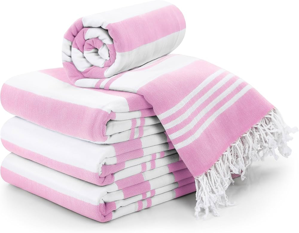 Utopia Towels - 4 Pack Turkish Beach Towel (40 x 72 Inches) - 100% Cotton Oversized Sand Free Lig... | Amazon (US)