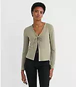 Crepe Jersey Tie Front Top | LOFT