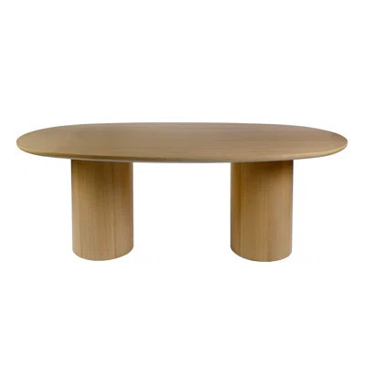Dayzhane 84 In. W Oval Wood Double Pedestal Dining Table | Wayfair North America