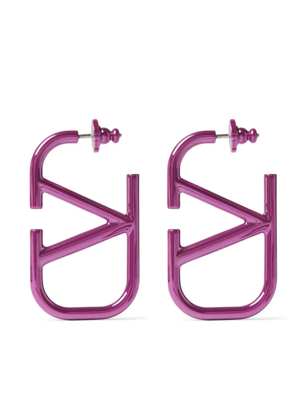 Valentino Garavani VLogo Hoop Earrings - Farfetch | Farfetch Global