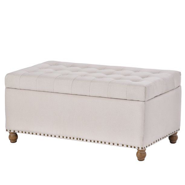 Ottoman with Storage, Storage Ottoman Bench with Button Tufted, Bedroom Storage Furniture with Up... | Walmart (US)