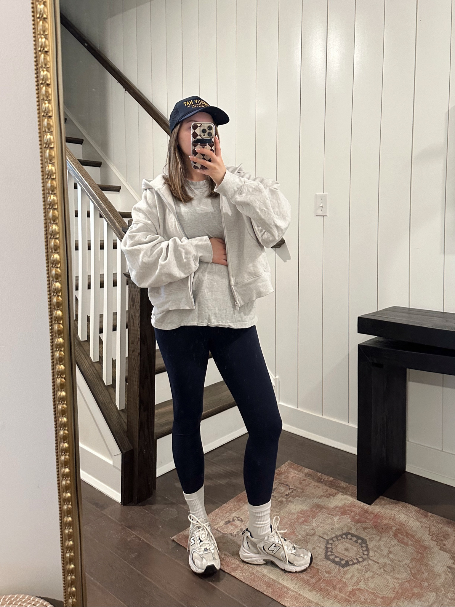 Wearing a size 10 in the tee, XL in the hoodie, medium in the leggings! Shoes run TTS! 