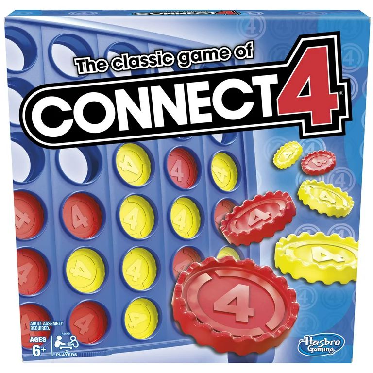 Connect 4 Classic Grid Board Game, 4 in a Row Game for Kids, 2 Player Strategy Board Games, Ages ... | Walmart (US)
