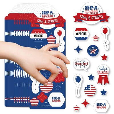 Big Dot of Happiness Stars and Stripes - Patriotic Party Favor Kids Stickers - 16 Sheets - 256 Stickers | Target