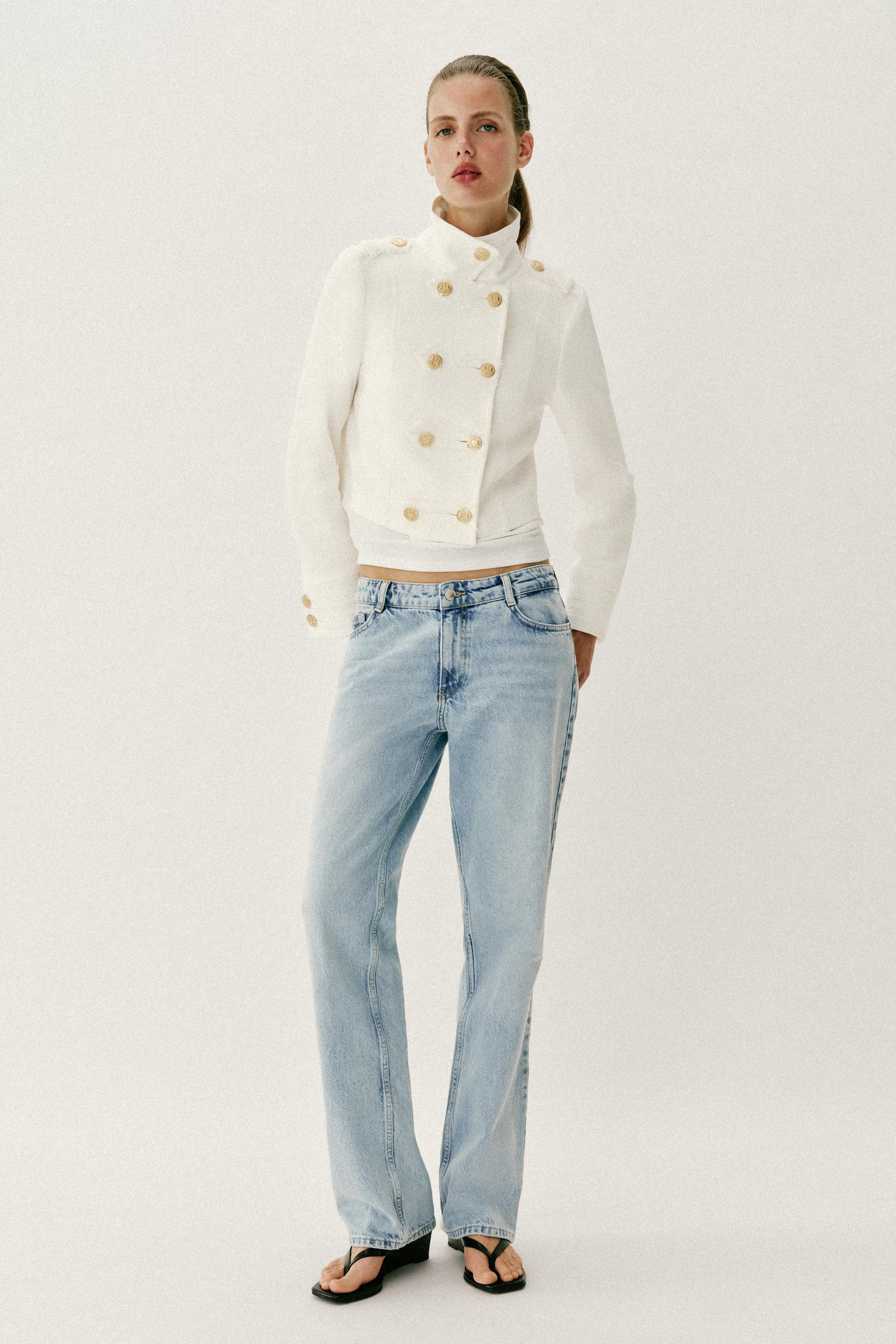 GOLD BUTTON DOUBLE-BREASTED JACKET | Zara UK