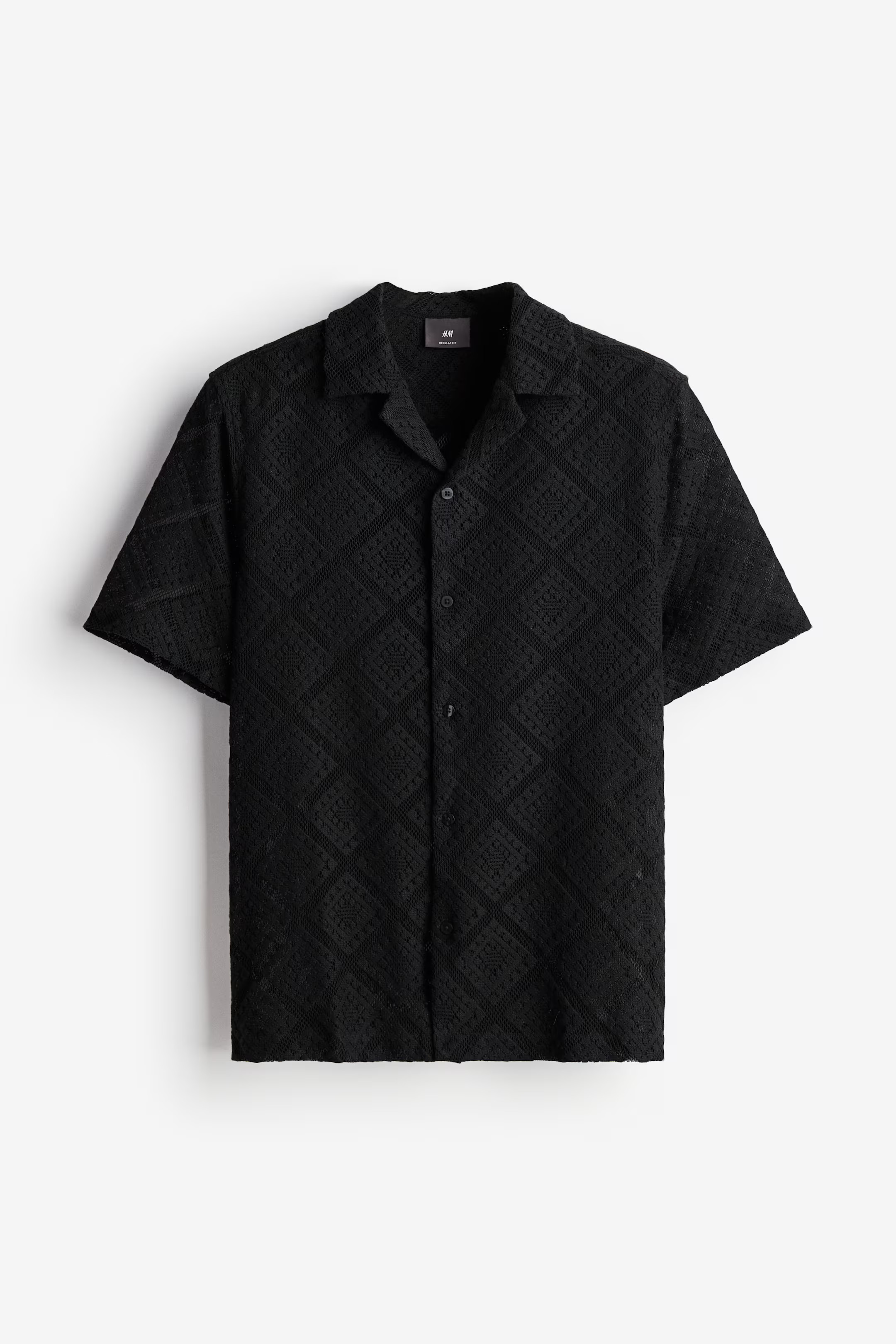 Regular Fit Crochet-look Resort Shirt | H&M (US + CA)