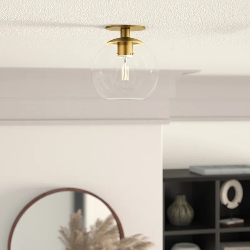 Snead Glass Semi Flush Mount | Wayfair North America