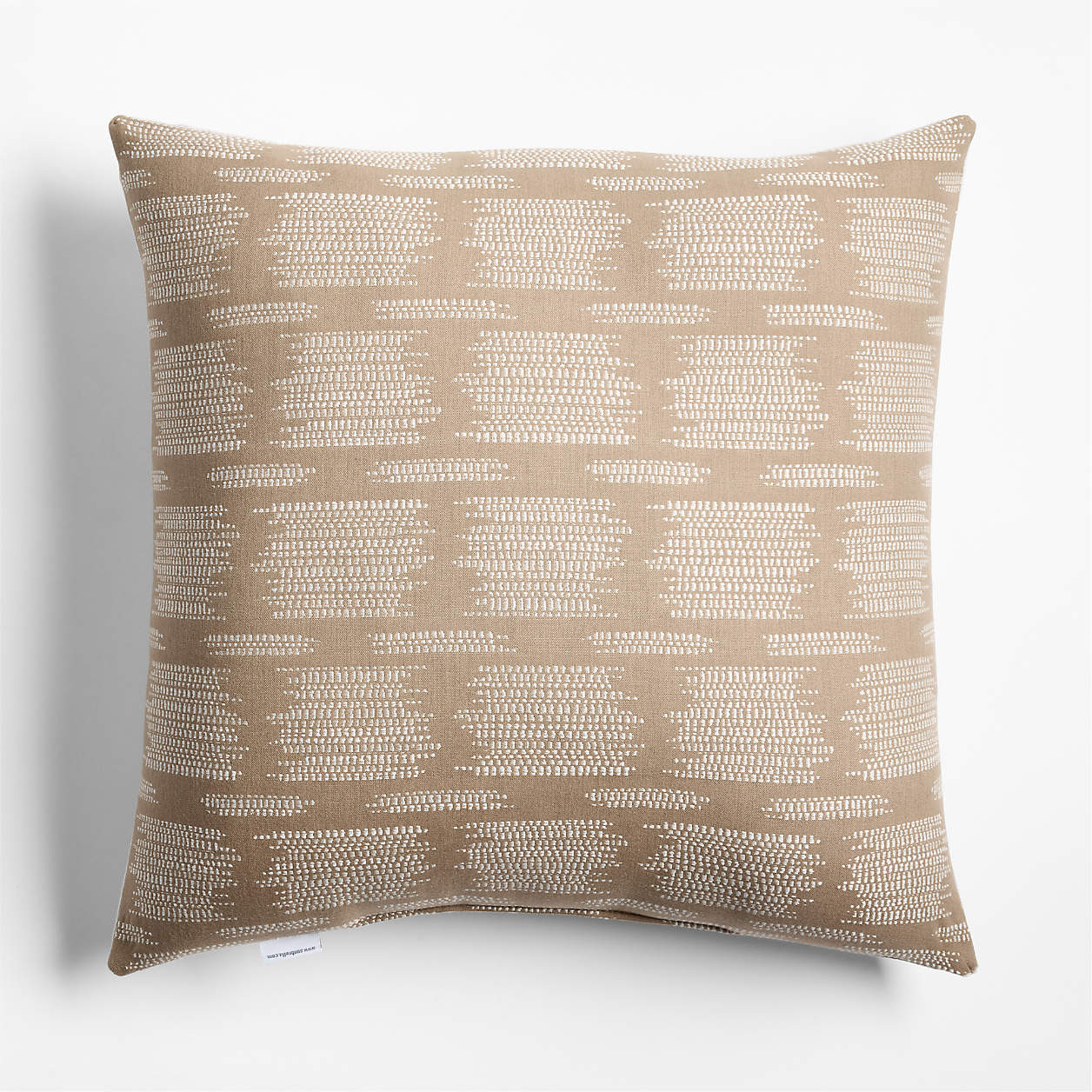 Sunbrella Woven Ikat 23"x23" Sierra Tan Outdoor Throw Pillow + Reviews | Crate & Barrel | Crate & Barrel