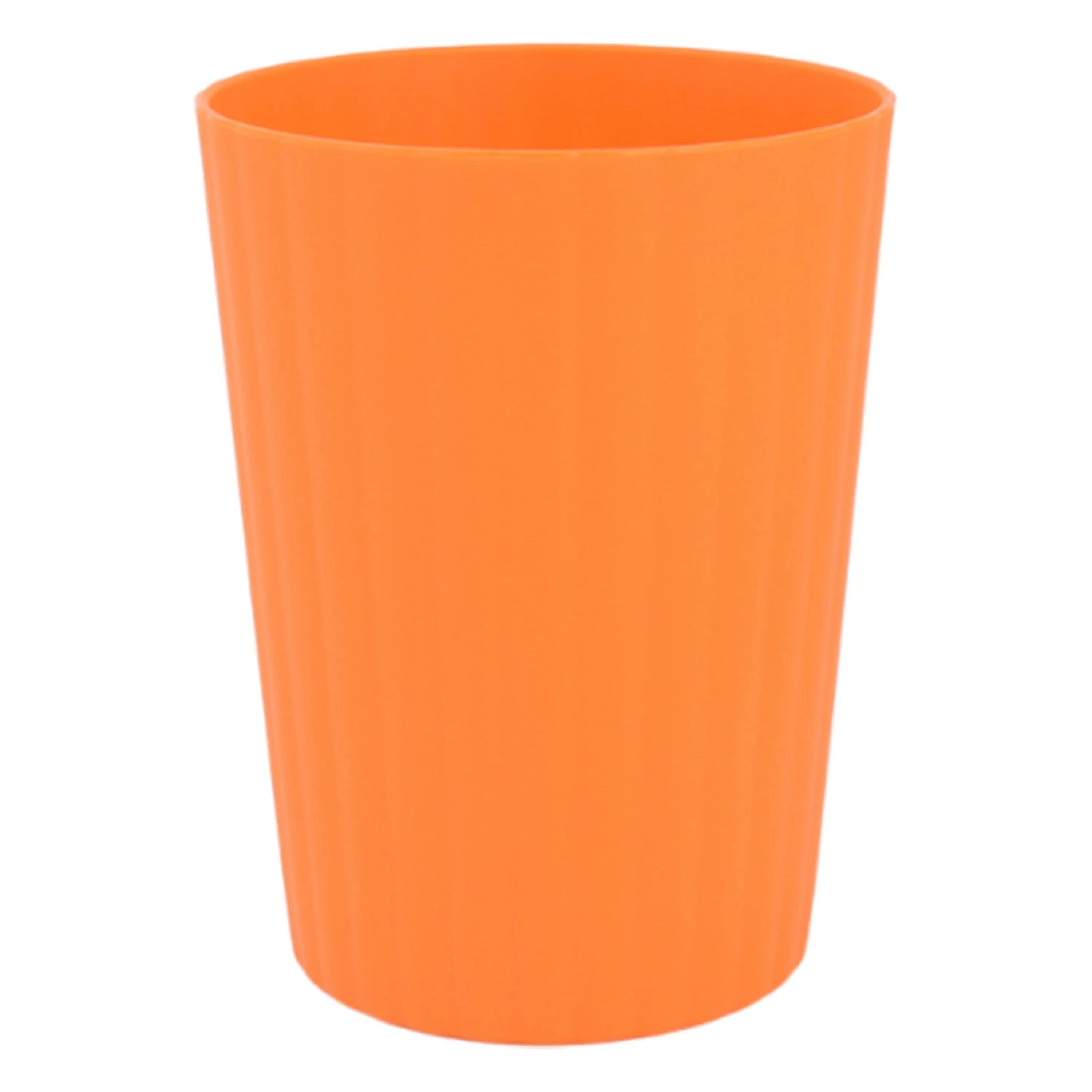 Mainstays - Orange Round Plastic Tumbler, Ribbed, 18-Ounce | Walmart (US)
