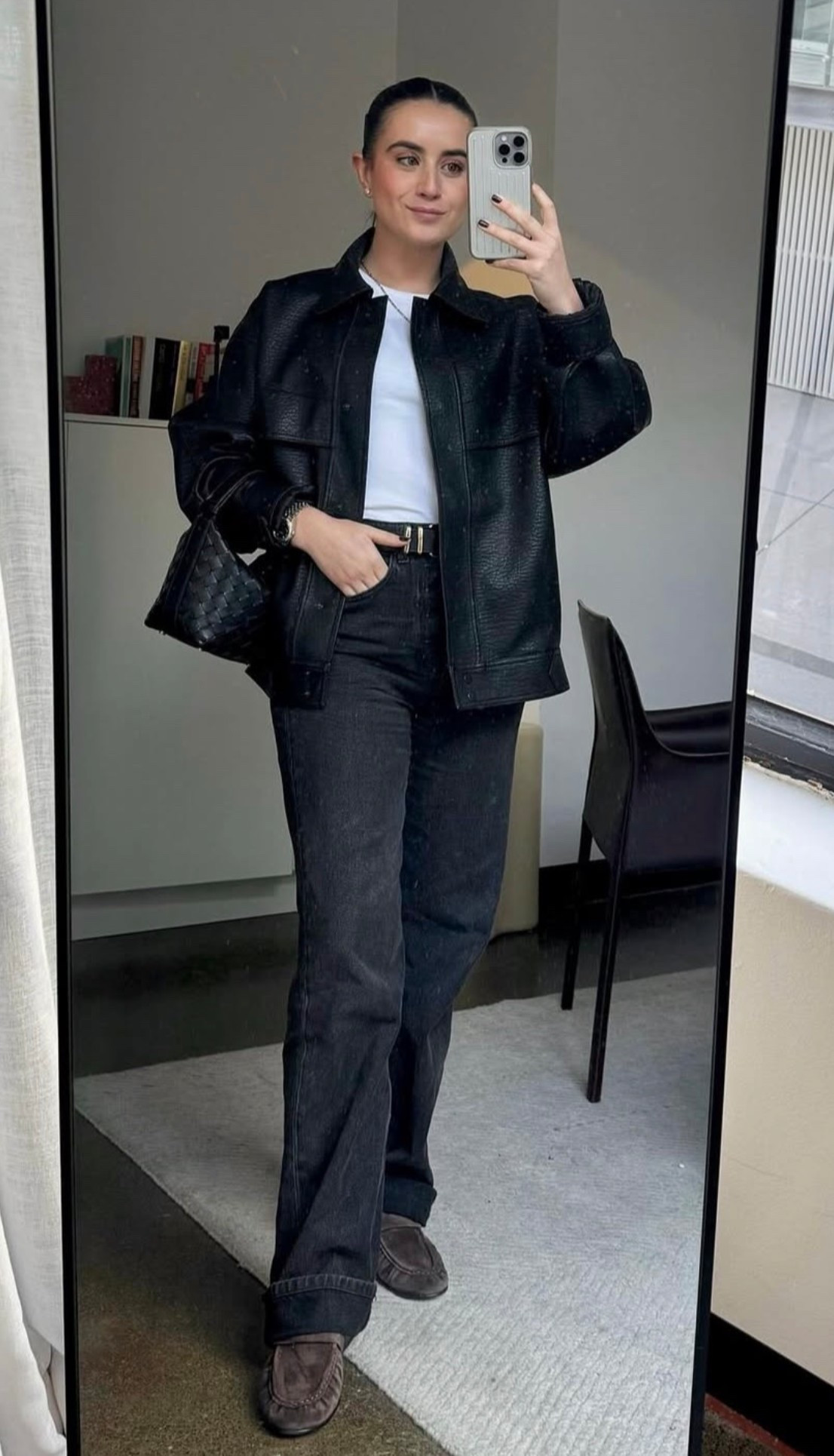 Monday comfy’s for recording; denim jeans and my new favourite leather jackett

#LTKaustralia #LTKpetite #LTKwinter