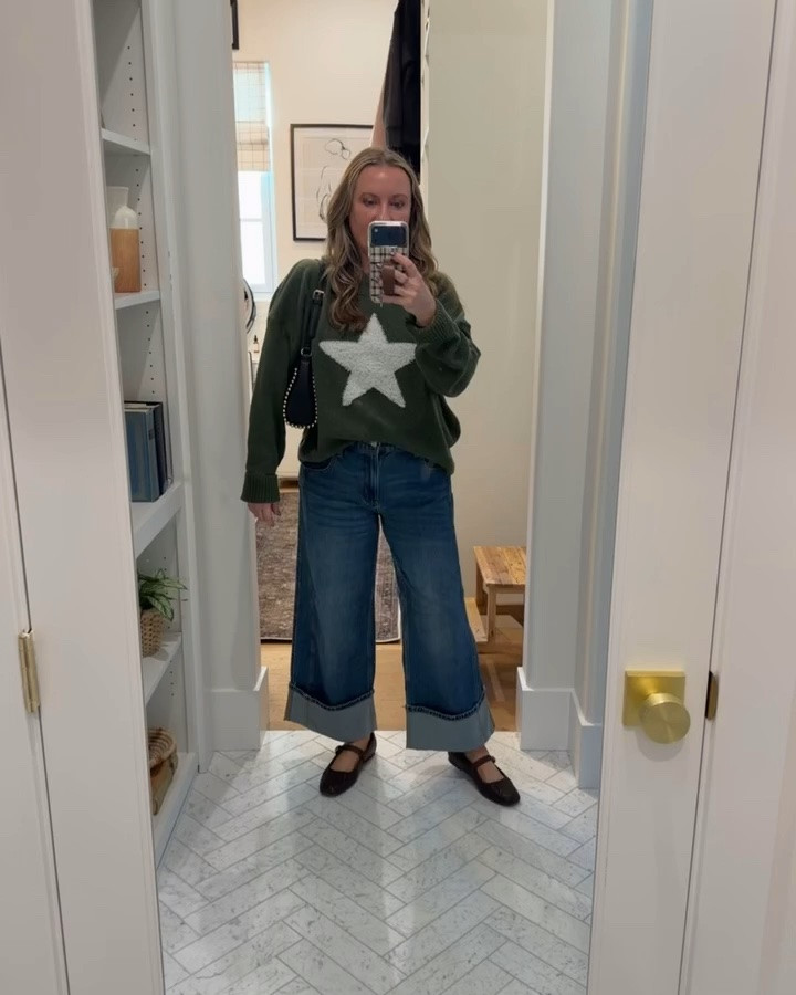 These jeans look just like the sold out free assembly wide cuff jeans!! Go up a size for sure! They run small. @Walmart

#LTKootd #LTKgrwm