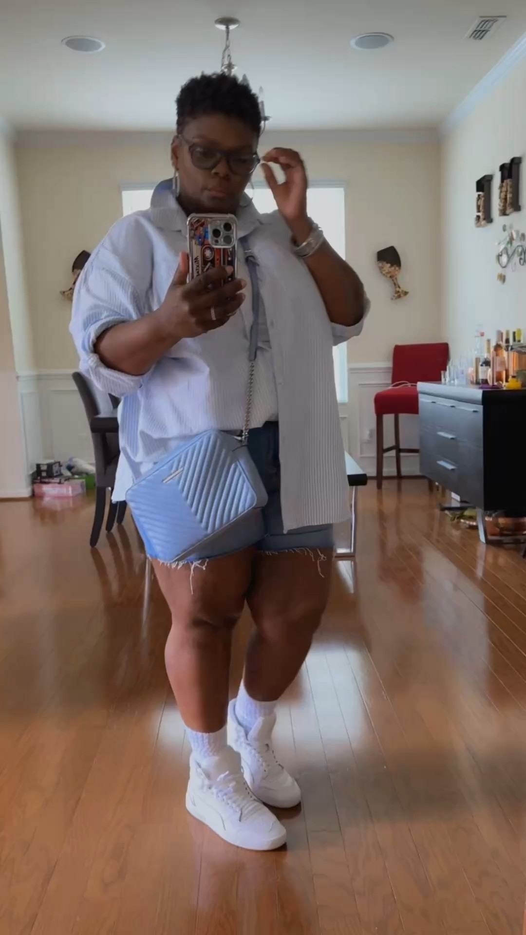 Casual OOTD. Plus size fashion. Old navy button up is a XXL. Denim shorts is a 16. I weigh 236 and I am 5’2. #plussizeootd #plussizefashion #fashionforplussize #summerlooks #blackgirlfashion

#LTKootd #LTKPlusSize #LTKOver40