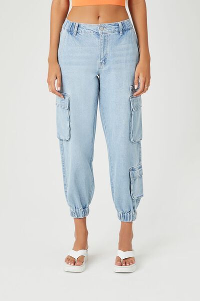 Cargo Denim Joggers | Forever 21