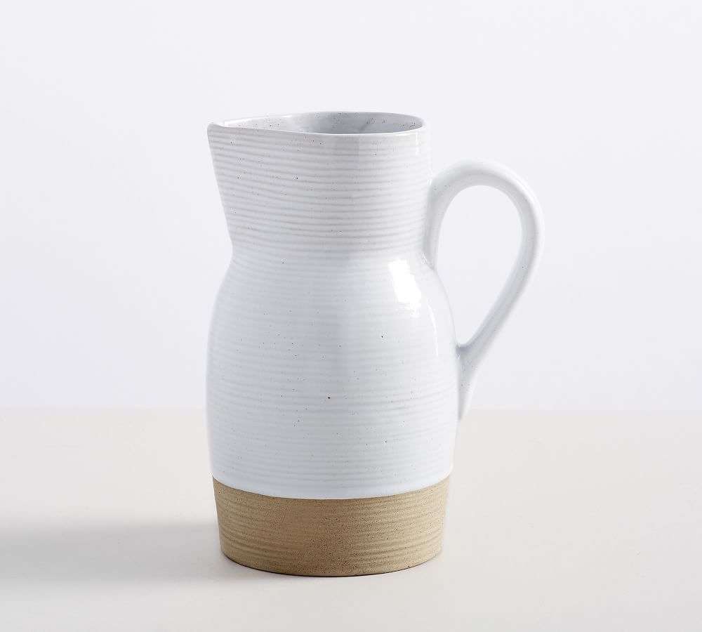 Quinn Handcrafted Stoneware Pitcher | Pottery Barn (US)
