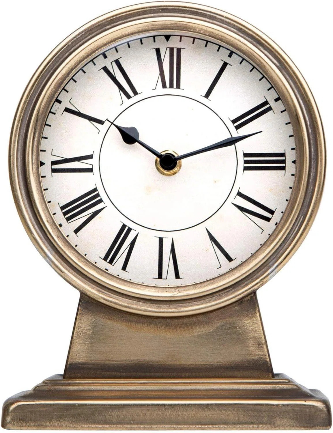 Vintage Gold Mantle Clock, Silent Non-Ticking Battery Operated Rustic Table Desk Shelf Clock For ... | Wayfair North America