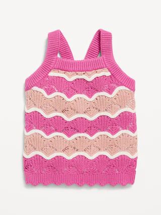 Crochet-Knit Cami Sweater for Toddler Girls | Old Navy (US)