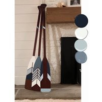 Hand-Painted Feathers Canoe Paddle Wall Art - Polo Blue Sq | Etsy (US)