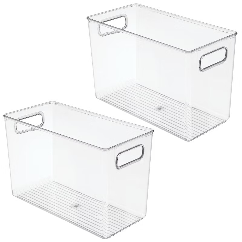 mDesign Plastic Baby/Kids Storage Organizer Bin, Built-In Handles | Target
