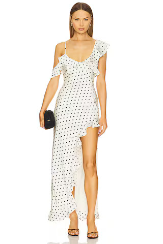 Runaway The Label Karlita Maxi Dress in White Polka from Revolve.com | Revolve Clothing (Global)