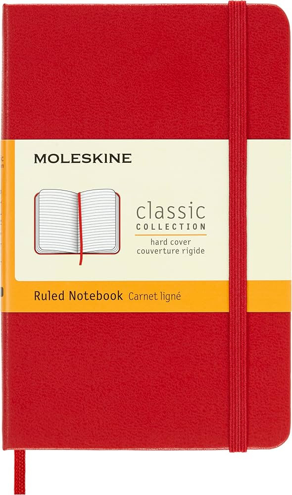Moleskine Classic Notebook, Pocket, Ruled, Red, Hard Cover (3.5 x 5.5) | Amazon (US)