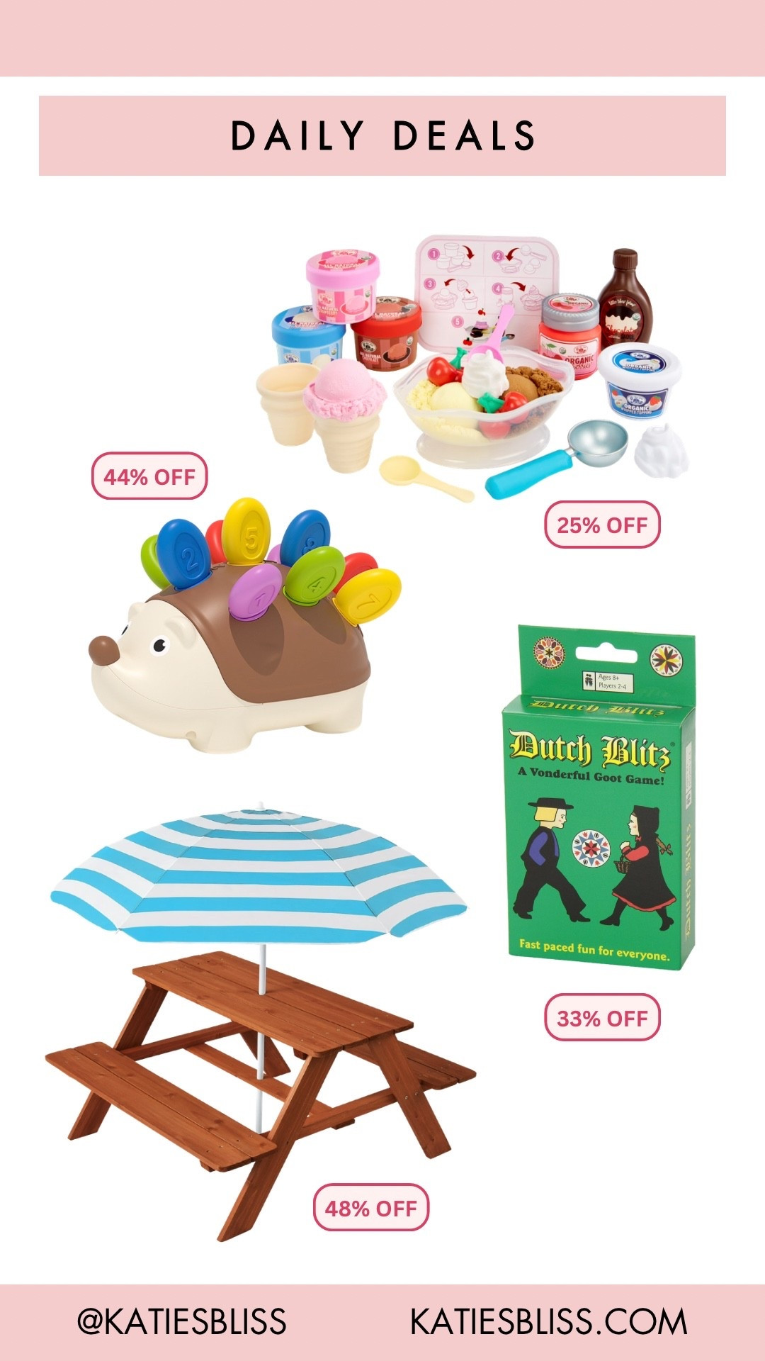 Daily deals ✨

Walmart. Deals. Sale. Markdown. Rollback. Kids. Toys. Outdoor. Table. Game. 



#LTKSaleAlert #LTKKids #LTKSpringSale